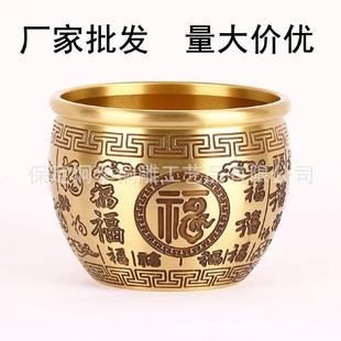 饰品摆件 厂家批发黄铜制作百福缸米缸聚宝盆家居工艺品装