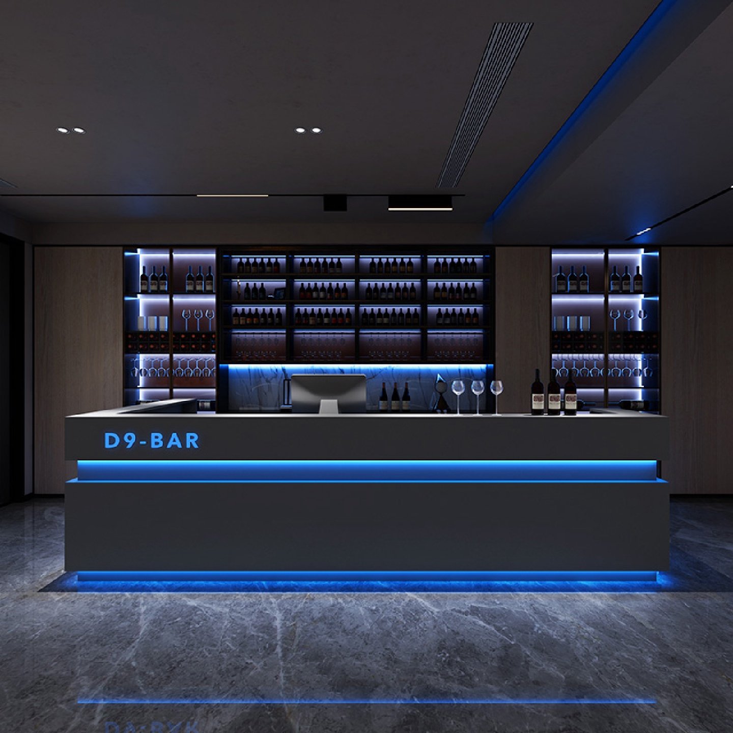 工业风酒吧吧台清吧收银台台球厅前台酒店接待台餐厅柜台转角定制