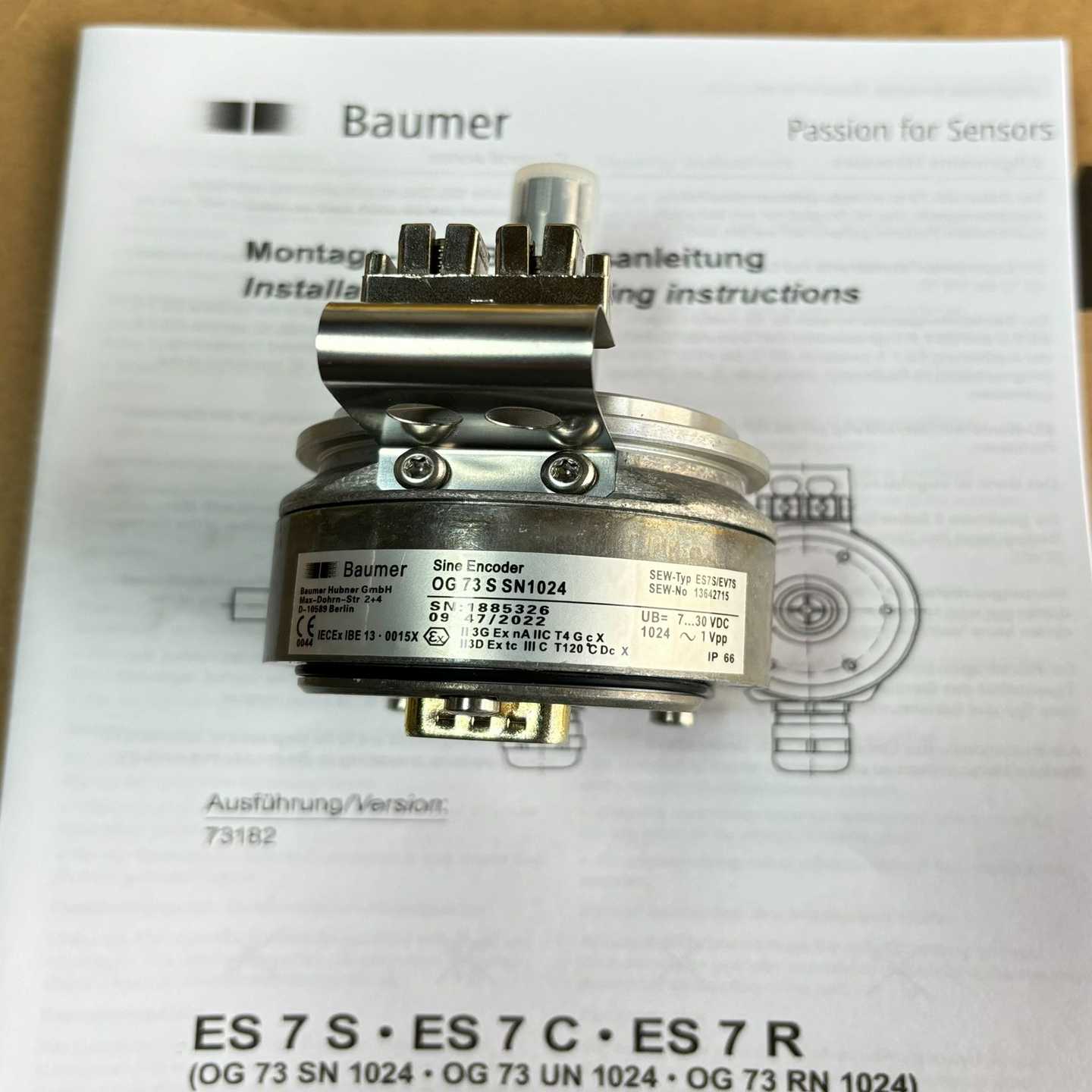 德国SEW编码器OG73SSN1024堡盟定制款询价