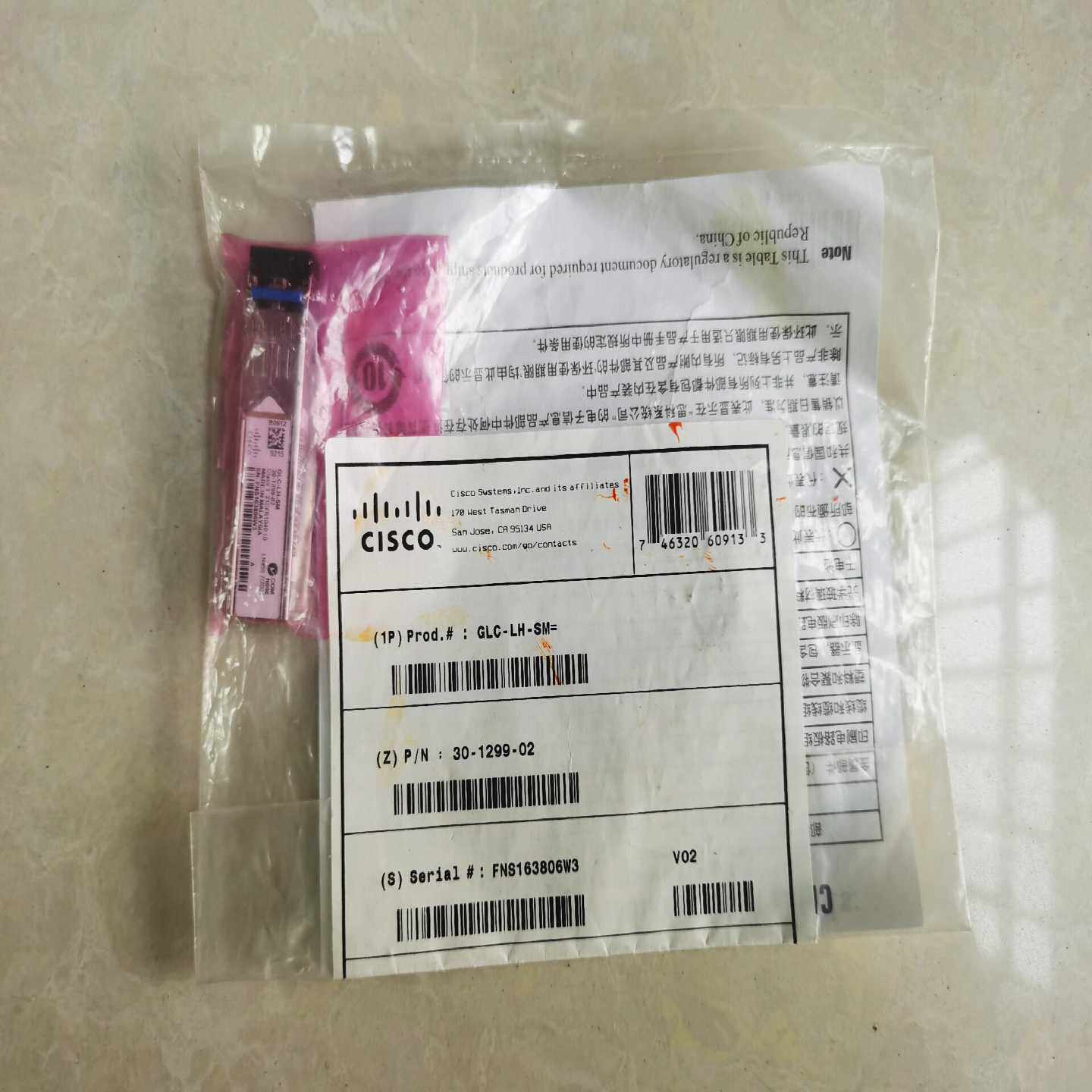 思科ciscoGLC-LH-SM千兆单模光纤模块，原装全-议价