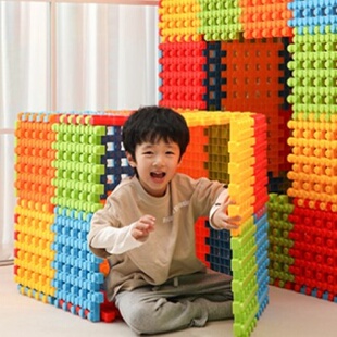 幼兒園大型積木塑料顆粒組裝 拼搭造型玩具區(qū)角建構(gòu)方塊大積木樂(lè)園