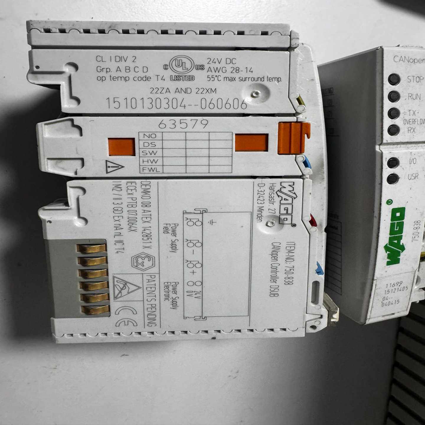 WAGO750-838CANopen通讯模块，24V