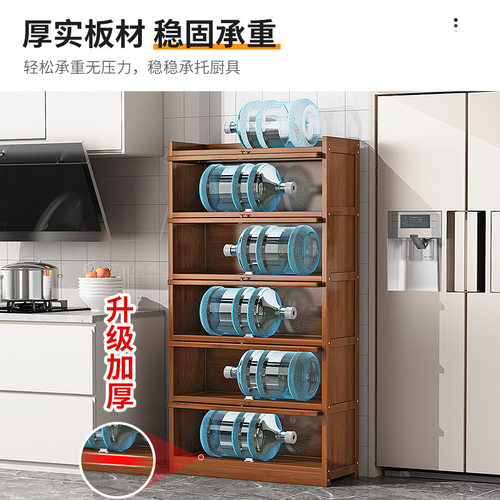 纳柜子多功能餐边柜橱柜碗柜储物F^厨房置物架落地多层架子家用收