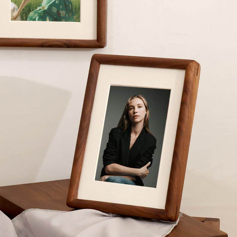 照片打印加相框洗照片做成摆台高级感黑胡桃实木678寸空框定制diy,家居饰品,相框/画框,淘宝优惠券,粉丝福利购,淘宝优惠卷