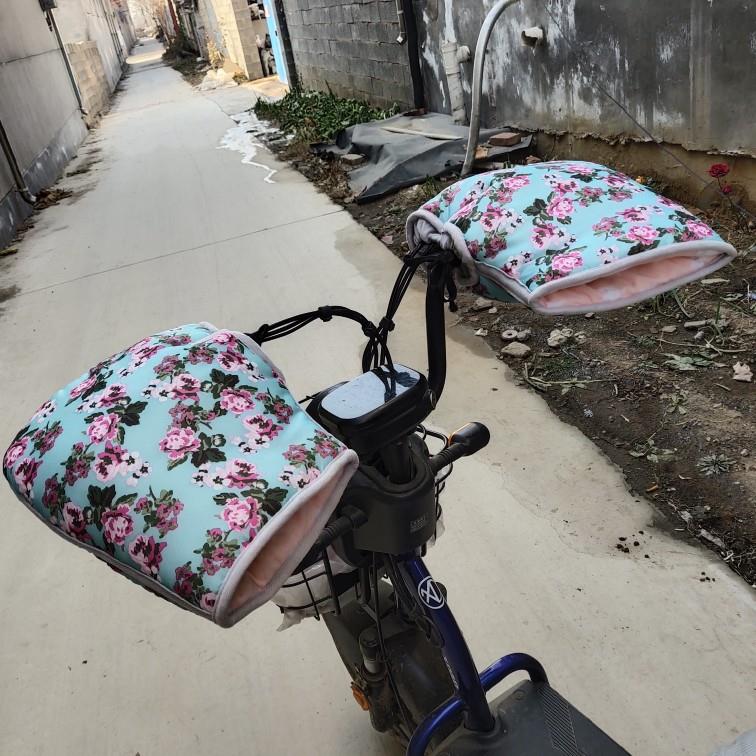 冬新款小电动自行车可爱棉把套加厚保暖防水护手滑板摩托男女学生