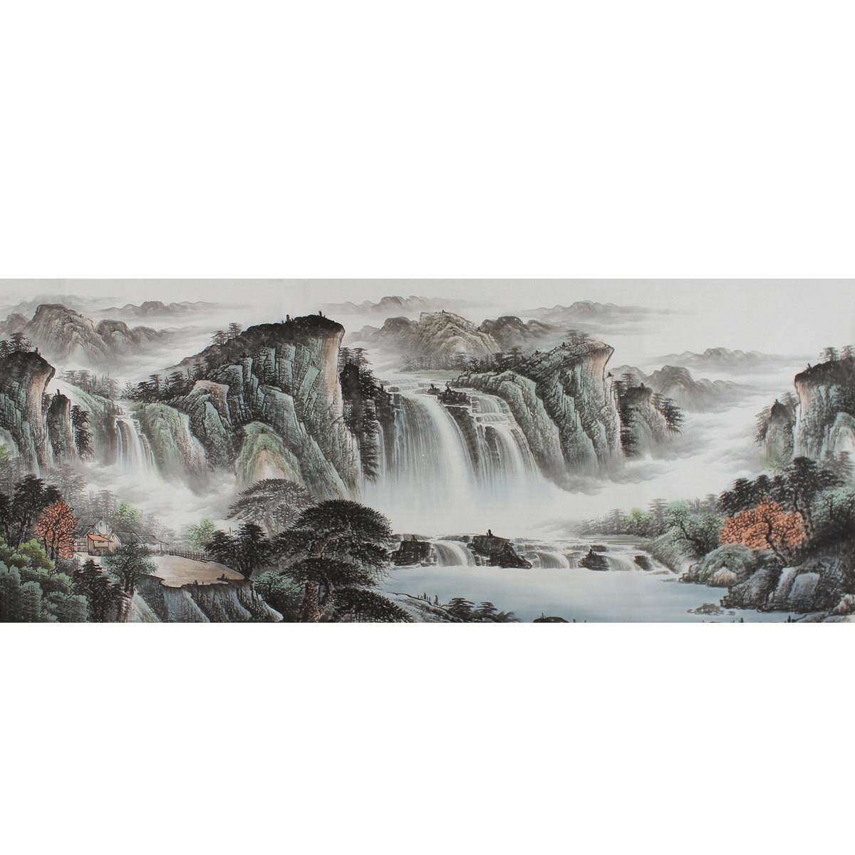 国画 画山水画 画纯手绘小六尺水墨字画 画厅室酒楼装饰字画 画源