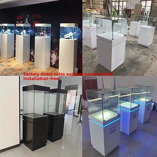 玻璃陈列柜珠宝古玩玉器产品道具陈列柜博物馆木制玻璃罩柜台