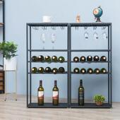 酒架储物架杯架客厅家庭无障碍豪华铁制落地简单酒柜壁挂式 小红酒