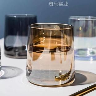 森和网红级感玻璃杯高家用ins啤酒杯女酒杯水杯高颜值威士忌杯子.