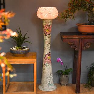 新中式古风茶室禅意客厅卧室落地灯酒店包间装饰灯古典艺术创意