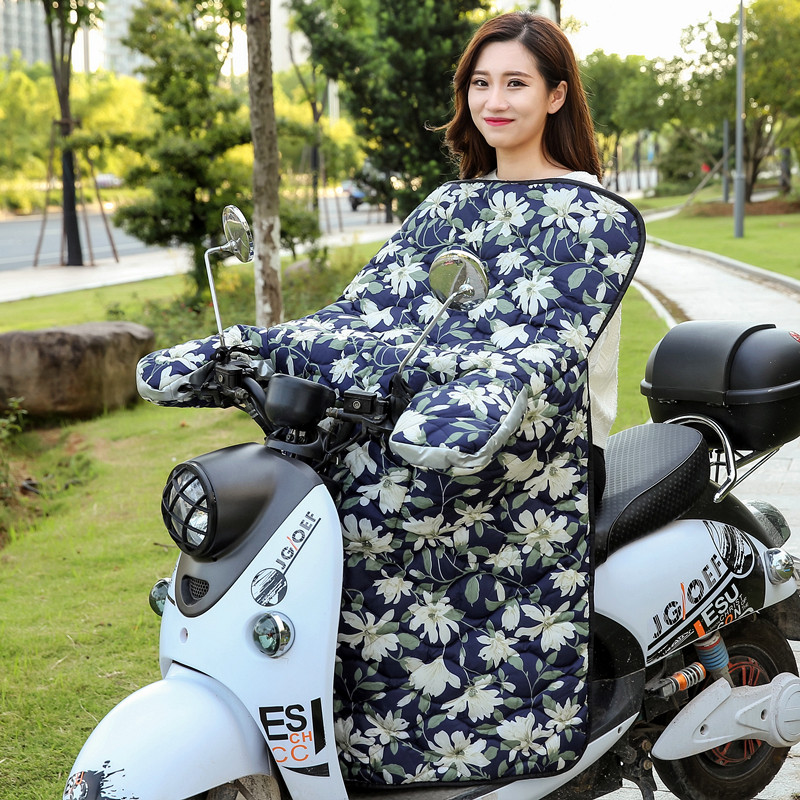 夏春秋冬季电动自行车挡风被罩薄款防晒水雨护膝男女通用摩托踏板