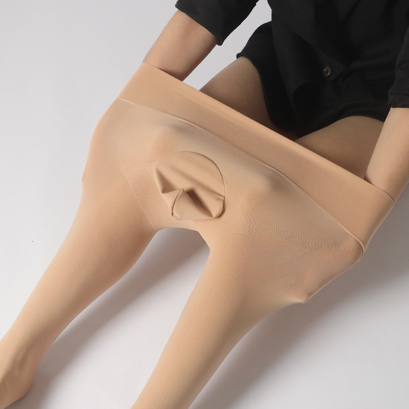 春秋款深裆无缝连裤袜天鹅绒保暖加厚防勾丝舒适伪娘