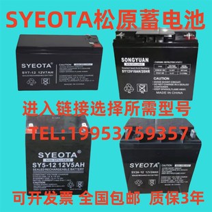 SYEOTA松原蓄电池SY24 12v24AH40AH20AH18AH7AH5AH4AH消防电梯