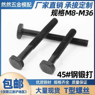 然然 M36等定制 钢T型螺丝冲床铣床螺栓杆t形模具压板螺丝M8