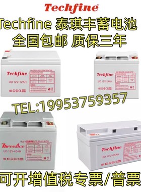 Techfine泰琪丰蓄电池UD12V-17AH安防7.2AH9A12A24AH38AH40AH65AH