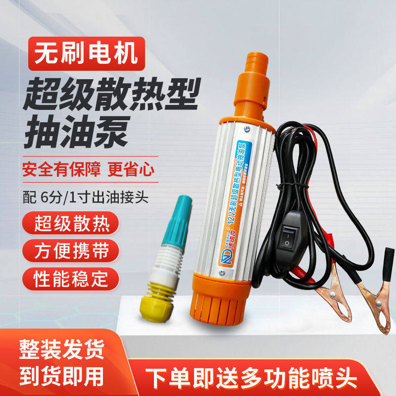 12v柴油电动抽油泵24V柴油加油机油抽子加油枪抽水泵自吸泵潜水泵