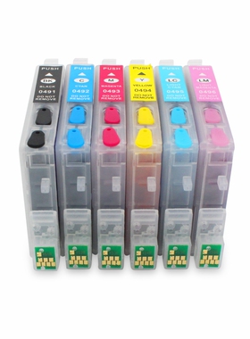 适用爱普生R210 R230 R310 R350 RX510 RX630填充连供墨盒 T0491