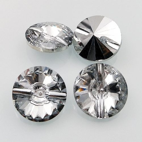 窗帘配件装饰水晶钻石横孔玻璃沙发扣子衣服鞋子DIY软包抱枕纽扣