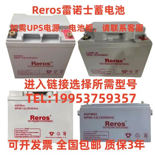 Reros雷诺士蓄电池NP24-12 12V7A17A20A24A33A38A40A65A100AH消防
