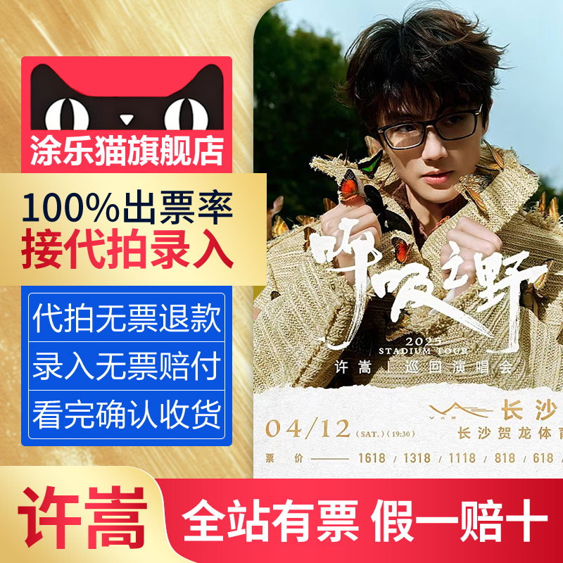 【无票赔付】许嵩2025巡回演唱会杭州济南武汉成都门票代拍录入