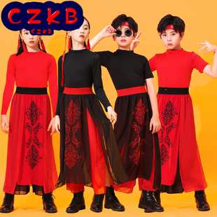 雪龙吟舞蹈服儿童国潮服古典舞扇子舞中国风爵士舞服装女童演出服