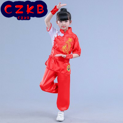 儿童武术服小学生短袖少儿中国功夫练功服男女童幼儿舞蹈演出服