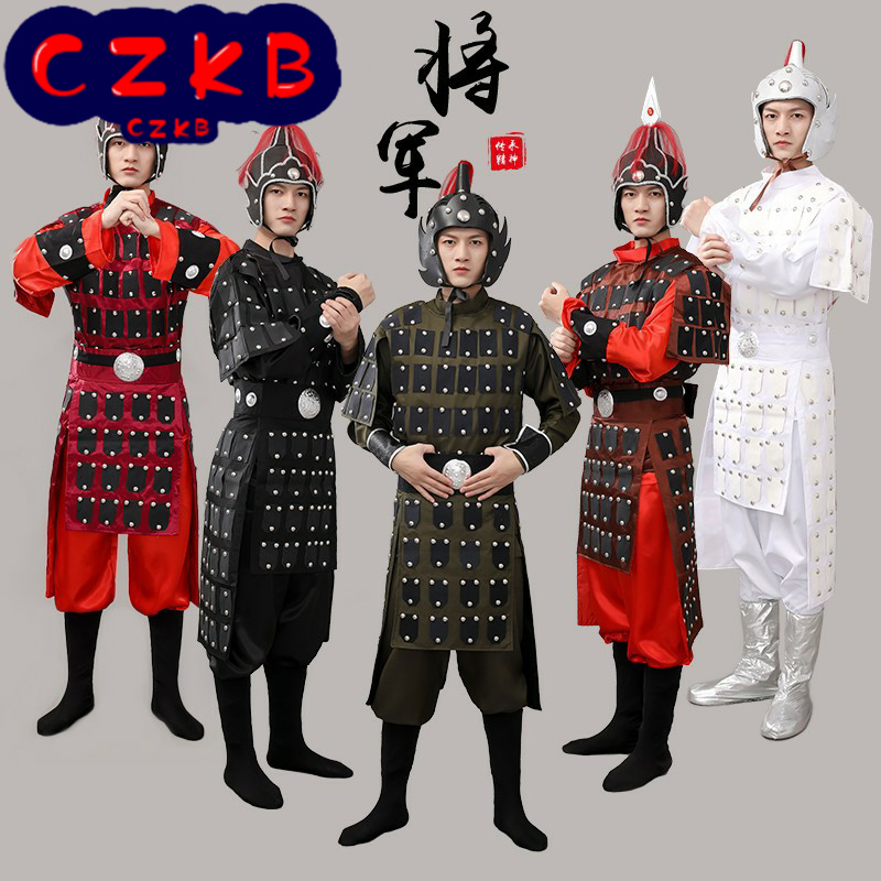 花木兰盔甲表演服古代士兵服装满