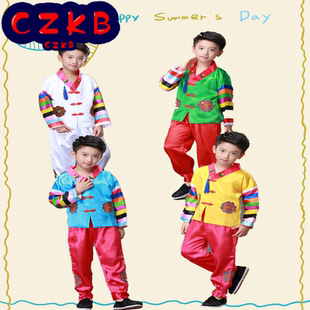 21新款韩服男装儿童朝鲜族传统服装节日庆典成人礼舞蹈舞台演出服