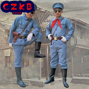 成人北伐军演出服国民革命军军官服装南昌起军舞台话剧服义