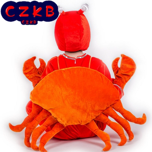 龙虾企鹅海豚河马虾兵蟹将表演衣服新幼儿园儿童海洋动物演出服装