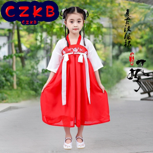 汉服儿童超仙襦裙小女孩中国风夏装 古装 连衣裙子 新款 女童2019秋季
