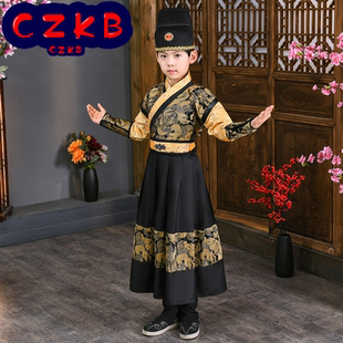 明朝武士服儿童古装锦衣卫飞鱼服男童汉服四大名捕侠客披风侍卫秋