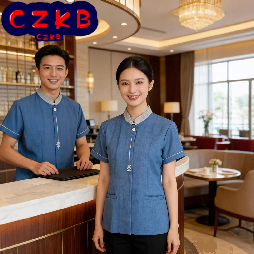 酒店服务员工作服夏装短袖男女保洁员制服客房物业清洁工服套装