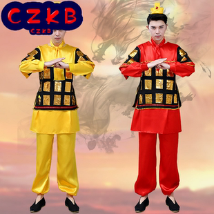 新款成人兵马俑影视演出儿童古装盔甲武士古典舞蹈服装古兵服男装