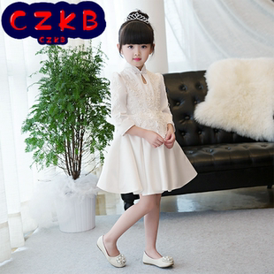 儿童秋冬长袖演出服女童公主裙舞台表演服男童合唱朗诵主持礼服装