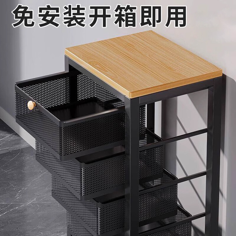 厨房蔬菜置物架菜篮子收纳架落地多层抽拉式多功能夹缝水果储物架