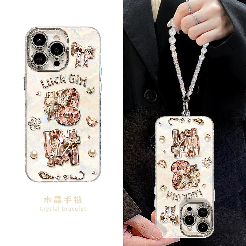 招财手链适用iPhone17promax手机壳苹果16pro13小米17华为mate80reno15nova14K70Pura80x200s50findx9magic8
