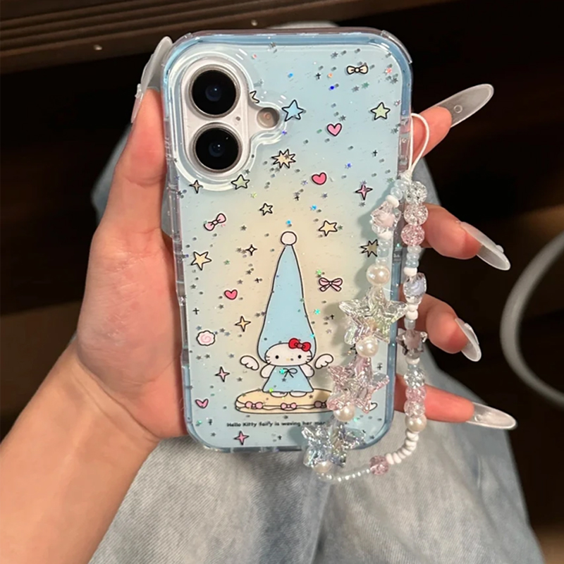 满屏kt晕染长帽新款适用苹果16Promax手机壳iPhone14pro13小米15华为mate60k70荣耀100vivox200Reno11nova12