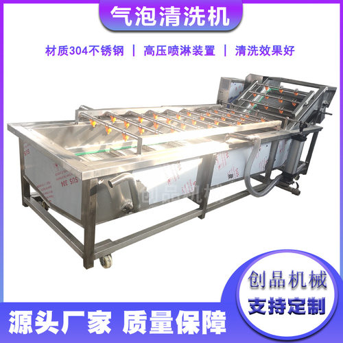 水果全自动气泡清洗机 葡萄清洗设备鲜 玉米高压喷淋清洗设备