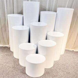 橱窗烤漆木质底座多层蛋糕模型展示地台L圆柱形方形展示台展示架