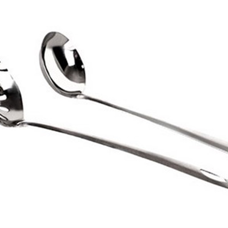 勺子 不锈钢勺子 火锅勺 火锅汤勺 漏勺 加厚款 长柄勺 漏勺+汤勺