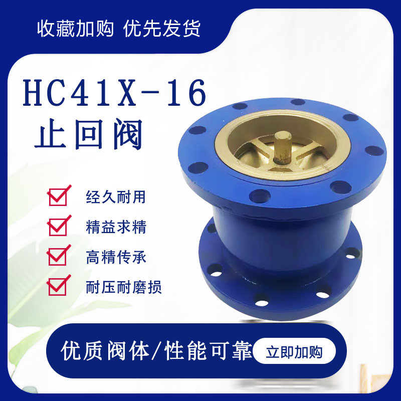 HC41X-16法兰消声止回阀 单向逆止阀DN40 50 65 80 100 150 200