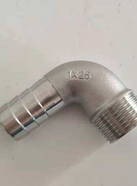 304不锈钢弯头外丝弯头90度外丝水管接头4分6分1寸DN15DN20DN25