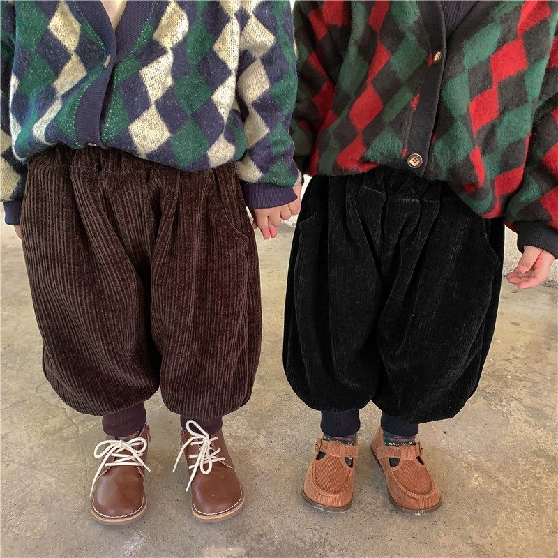 男童2021冬装新款加厚灯芯绒阔腿裤中小童洋气加绒保暖束脚灯笼裤,童装/婴儿装/亲子装,裤子,淘宝优惠券,粉丝福利购,淘宝优惠卷