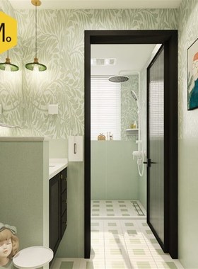 末末家 法式绿色卫生间小花砖瓷砖 摩洛哥浴室墙砖微水泥厕所地砖