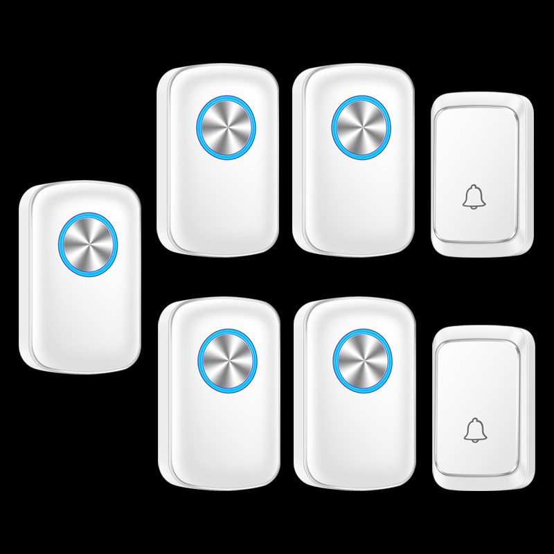 门铃无线家用直l流电全用电池不用插电二拖五呼叫器无线门钟