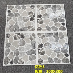 300x300厨房洗手间鹅卵石小花砖室内网红爆款小地砖