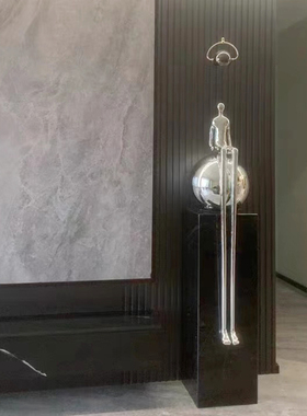 简约抽象长腿雕塑落地摆件人物酒店大堂玄关商铺售楼处迎宾装饰品