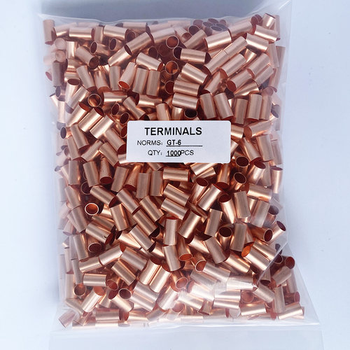 GT-6(16平方)冷压接线端子GT铜管对接头并线连接器电缆铜鼻子