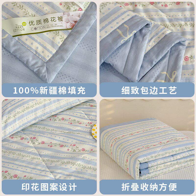 全棉棉花夏凉被单人薄被子空调被被芯200x230cm被褥2025新款